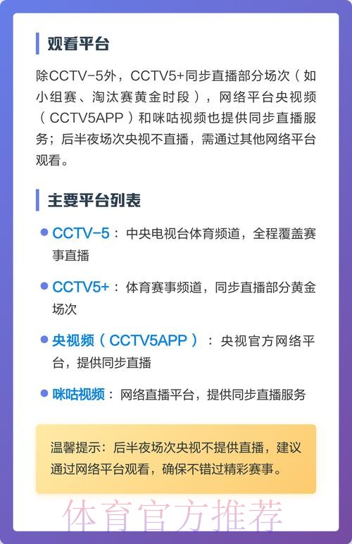 全面解析世界杯直播平台推荐列表 全面解析世界杯直播平台推荐列表
